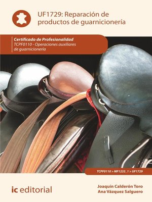 cover image of Reparación de productos de guarnicionería. TCPF0110